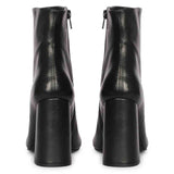 Saint Hana Handcrafted Black Leather Ankle Boots