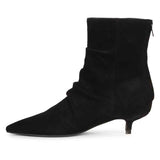 Saint Florino Black Suede Leather Handcrafted Ankle Boots