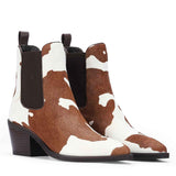 Saint Morrison Cloud Pony Hair Leather Ankle Boots
