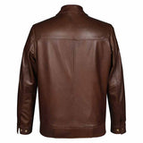 Saint Marc Men's Chocolate Leather Racer Jackets