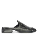Saint Savannah Studded Black Leather Moccasins