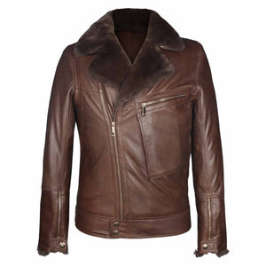 Saint Harley chocolate Leather Men's Biker Jacket