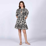 Saint Cosima Womens Ivory Floral Cotton Short Dress