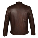 Saint Ellis chocolate Leather Men's Cafe Racer Jackets