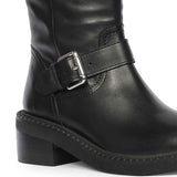 Saint Imogen Multi Studs Black Leather Long Boots