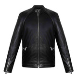Saint Ethan Men Black Leather Cafe Racer Jackets