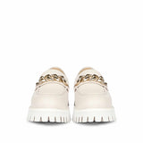 Off-White Leather Moccasins - Saint Clara Collection: Stylish and comfortable shoes