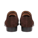 Saint Vincenzo Suede Brown Leather Square Toe Lace Up Décor Shoes