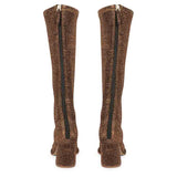 Saint Manon Bronze Leather Long Boots