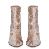Saint Vienna Beige Velvet Ankle Boots