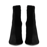 Saint Vienna Black Velvet Stiletto Ankle Boots