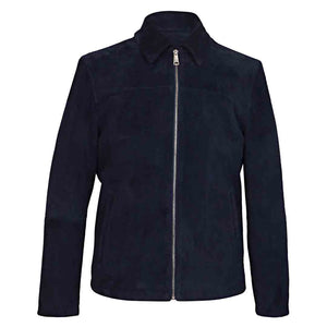Saint Aris Navy Leather Men's Bomber Jackets