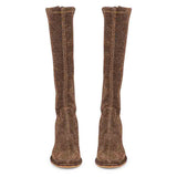 Saint Manon Bronze Leather Long Boots
