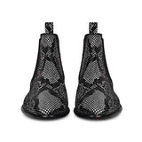 Saint Rory Black Snake Print Leather Chelsea boot