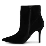 Saint Vienna Black Velvet Stiletto Ankle Boots