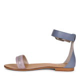 Saint Donelle Zip Decor Lilac Leather Sandals