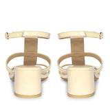 Saint Solea Off White Vegan Leather Block Heels