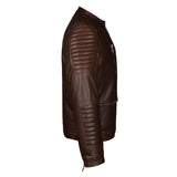 Saint Ellis chocolate Leather Men's Cafe Racer Jackets