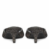 Saint Lorelei Burgundy Glitter Kitten Heels