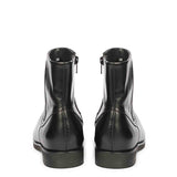Saint Ryann Black Leather Handcrafted  InSide Zippers Ankle Boots