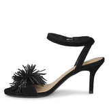 Saint Liora Black Suede Fringe Stilettos