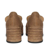 Saint Vera Gold Horsebit Dark Taupe Leather Moccasins