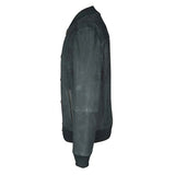 Saint Carlo Green Suede Bomber Jacket