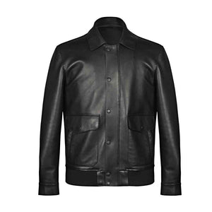 Saint Dion Black Leather Men's Jackets
