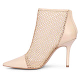Saint Kinslee Ivory Mesh & Suede Leather Pumps