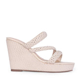 Saint Roxie Strass Cord Off White Wedges