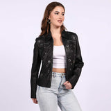Saint Bryony Women Black Leather jacket