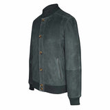 Saint Carlo Green Suede Bomber Jacket