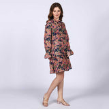 Saint Nerina Womens Blue Multi Bloom Mini Dress