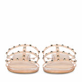 Saint Venera Metal Studded Blush Vegan Leather Flats