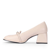 Saint Mirielle Ivory Leather Handcrafted Moccasins