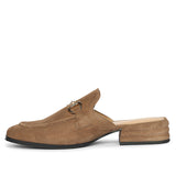 Saint Savannah Dark Taupe Suede Leather Moccasins
