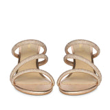 Saint Layla Crystal Cord Rose  Gold Leather Stilettos