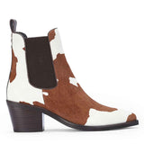 Saint Morrison Cloud Pony Hair Leather Ankle Boots