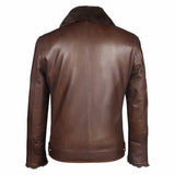 Saint Harley chocolate Leather Men's Biker Jacket