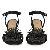 Saint Liora Black Suede Fringe Stilettos