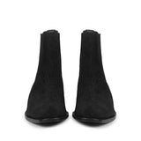 Saint Ollie Black Croco Print Suede Leather Chelsea boot