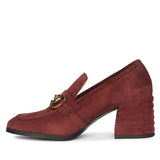 Saint Vera Gold Horsebit Burgundy Leather Moccasins