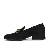 Saint Jacqueline Black  Suede Leather Moccasins