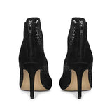 Saint Kinslee Black Mesh & Suede Leather Pumps