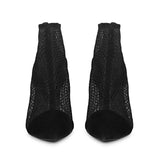 Saint Kinslee Black Mesh & Suede Leather Pumps