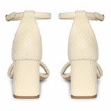 Saint Verona Off White Vegan Leather Block Heels