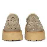Saint Glaressa Studded Platform Suede Leather Slip-Ons