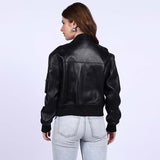 Saint Rosine Women Black Leather Jackets