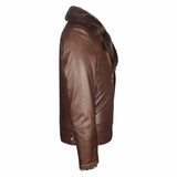 Saint Harley chocolate Leather Men's Biker Jacket