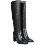 Saint Lia Blue Leather Knee High Slouch Boots